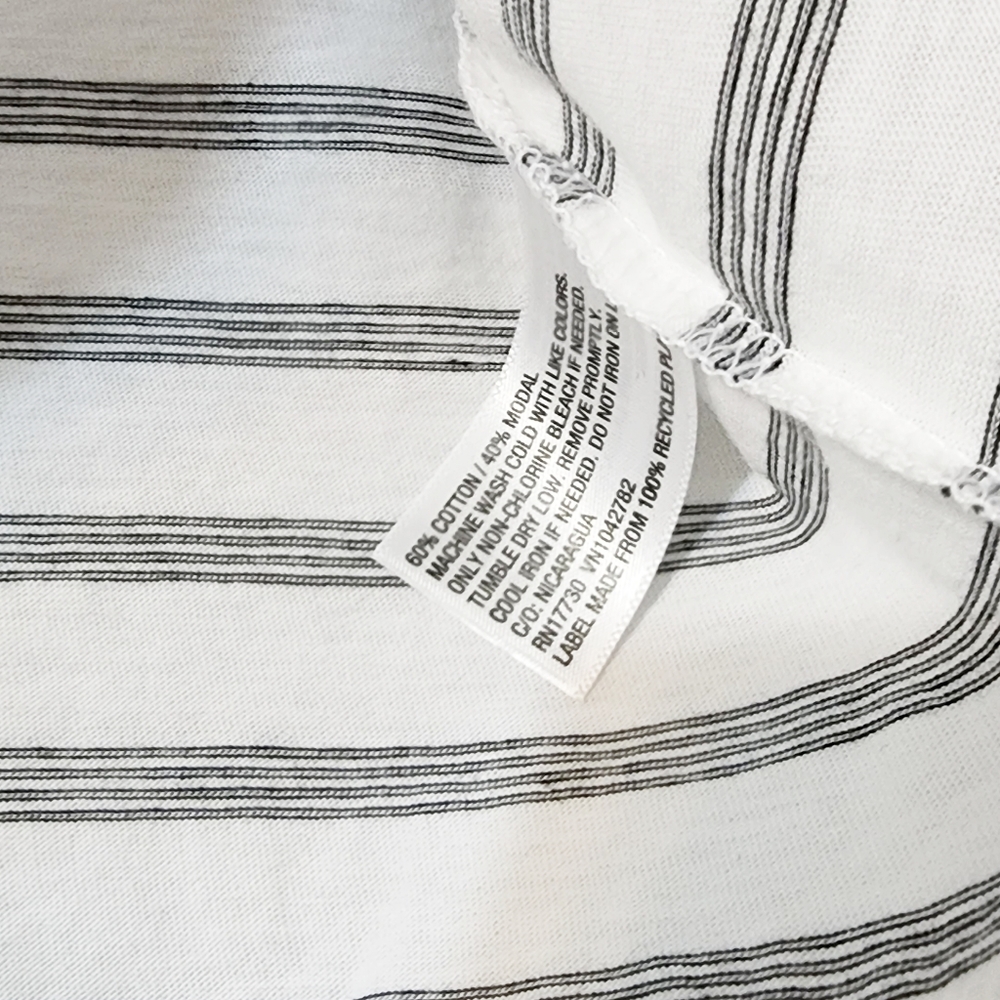 A New Day * Black & White Stripe 3/4 Sleeve Top* NWT * Multiple Sizes * - Picture 6 of 9